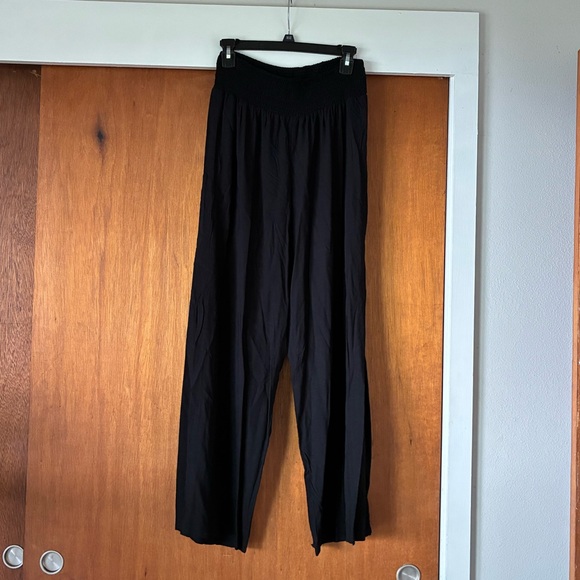 Khush Black Wide-Leg Pants - Size Large - Picture 2 of 9